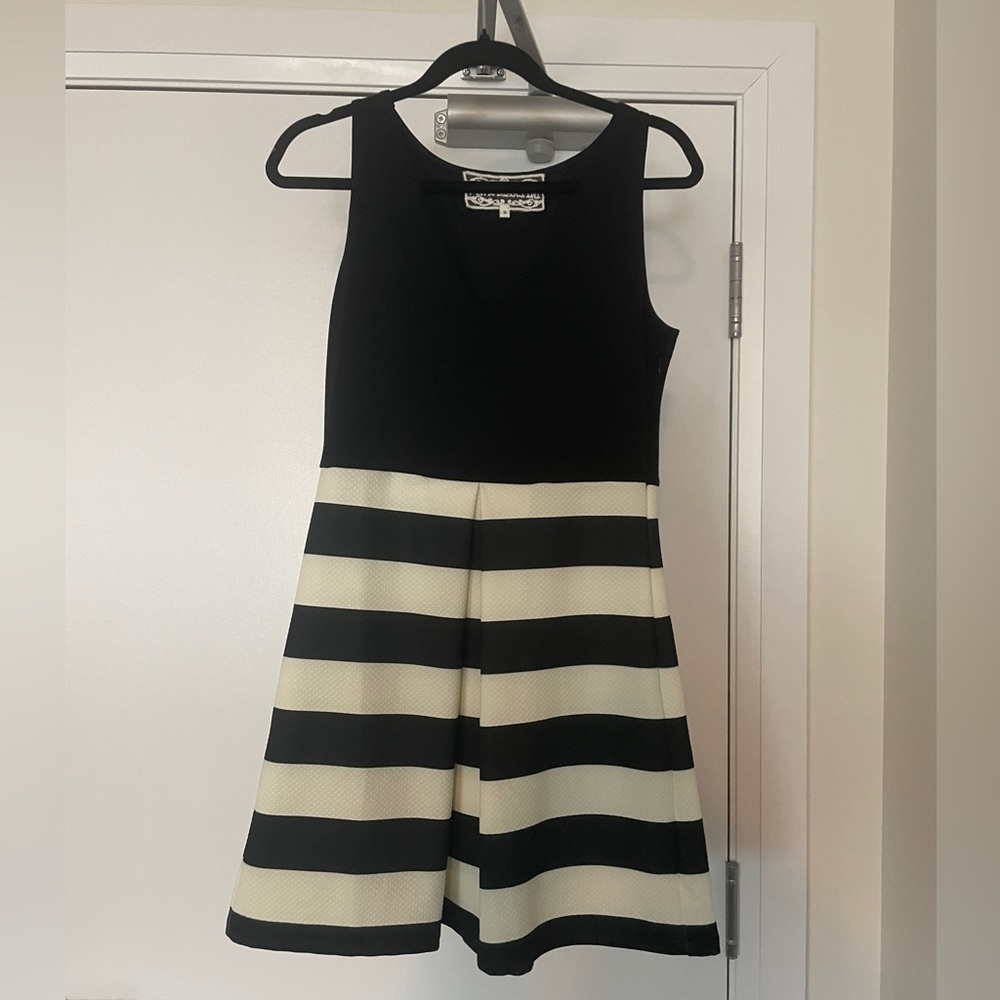 Pink Martini Stripped Black and Cream Dress - Picture 1 of 4